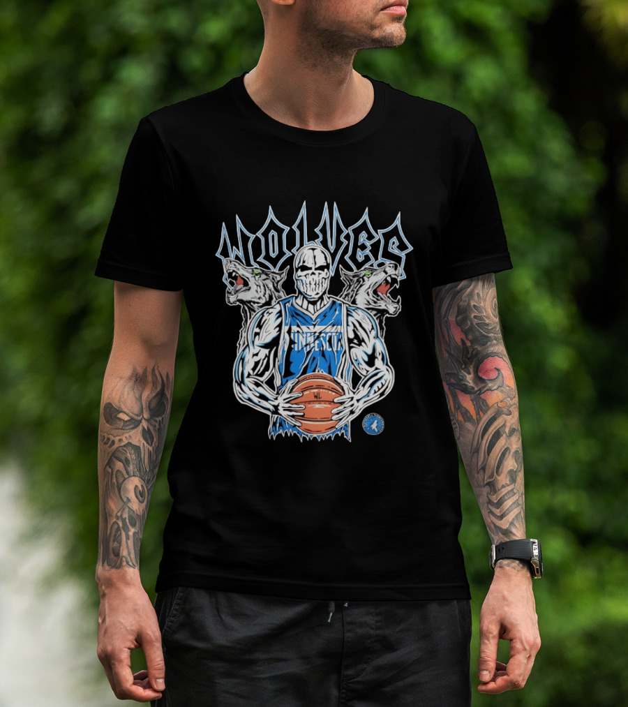 Warren Lotas Minnesota Timberwolves Skull Basketball Wolves T-Shirt