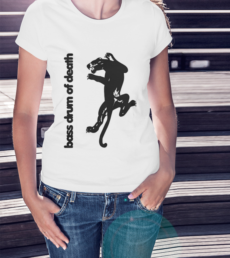 Black Panthers Bass Drum Of Death Panther Silhouette Jumping T-Shirt