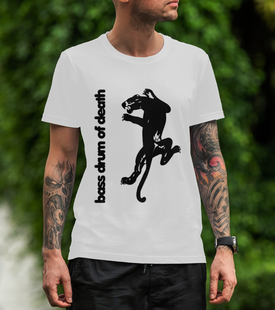 Black Panthers Bass Drum Of Death Panther Silhouette Jumping T-Shirt