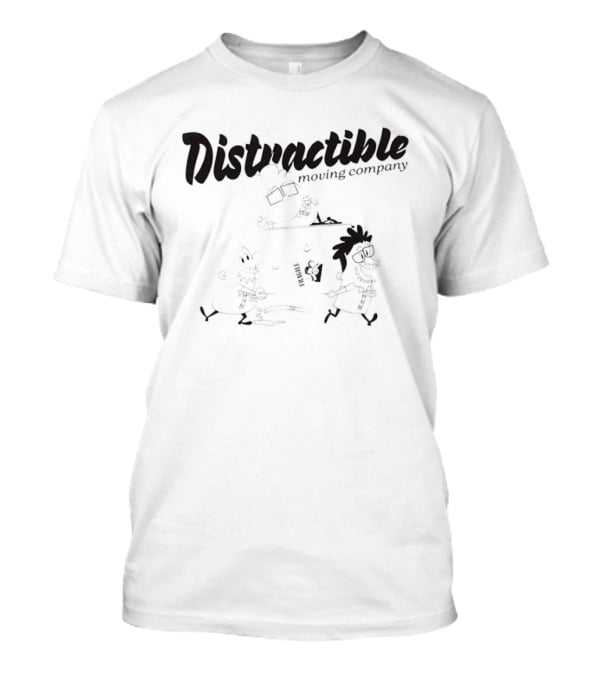 Distractible Moving Company Cartoon Characters Lifting Furniture T-Shirt