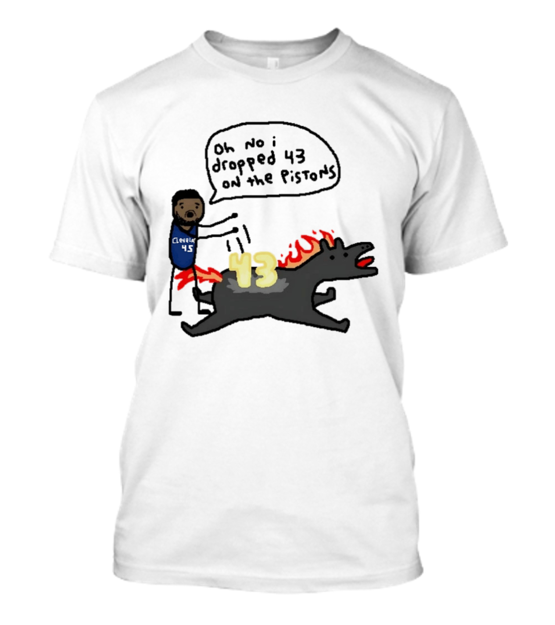 Donovan Mitchell Cleveland Cavaliers Oh No I Dropped 43 On The Pistons Fantasy T-Shirt