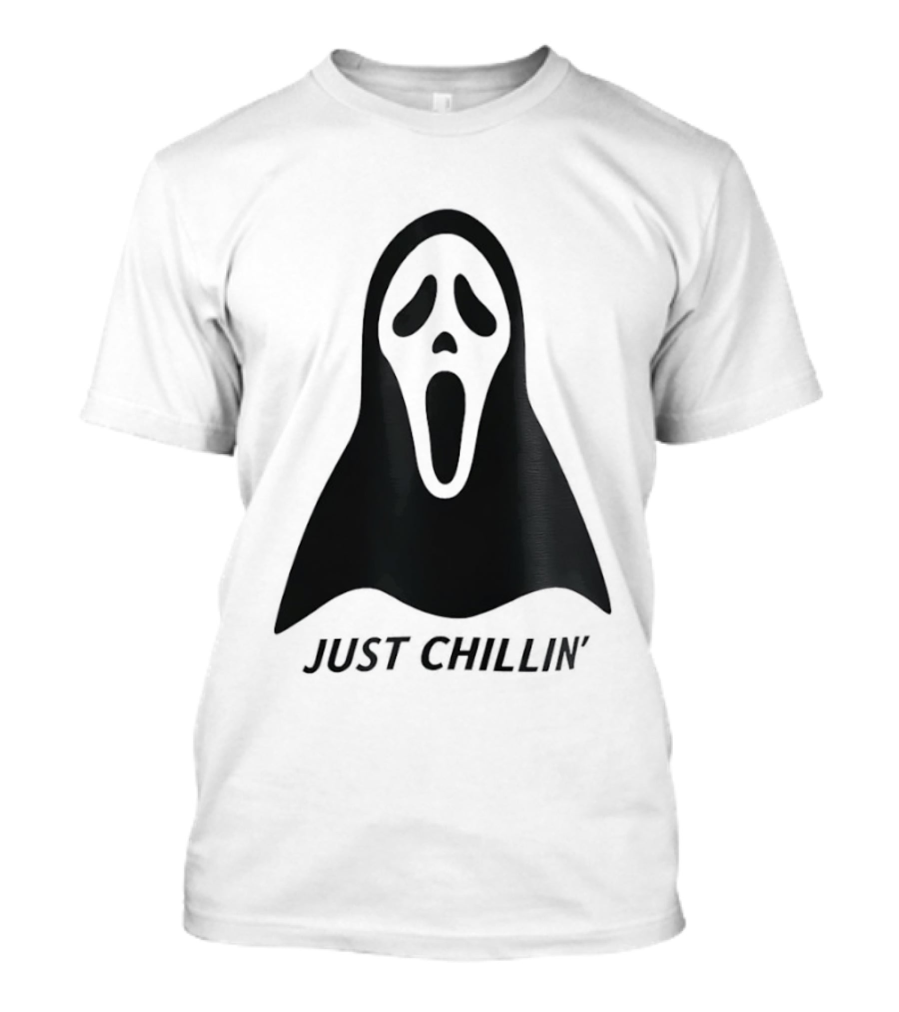Ghostface Just Chillin Halloween Horror Mask T-Shirt