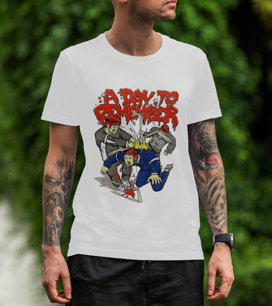 A Day To Remember Hockey Players Fighting Scene T-Shirt