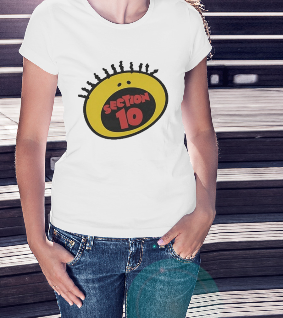 Section 10 Bold Yellow Oval Red T-Shirt