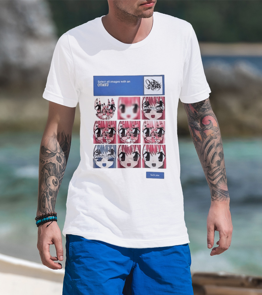Select All Images With An Otaku Anime Aesthetic CAPTCHA Meme T-Shirt