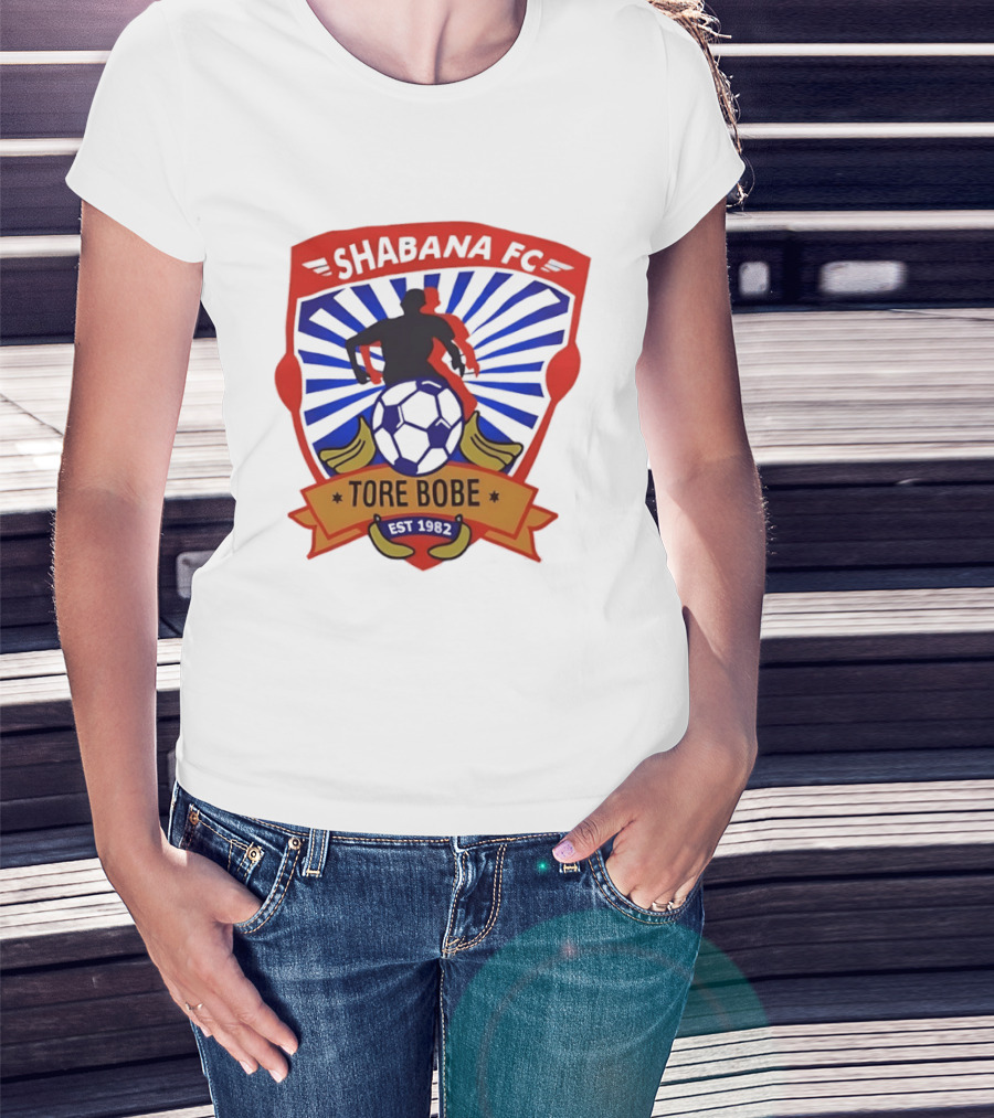 Shabana FC Tore Bobe Est 1982 Soccer Emblem With Player And Ball T-Shirt