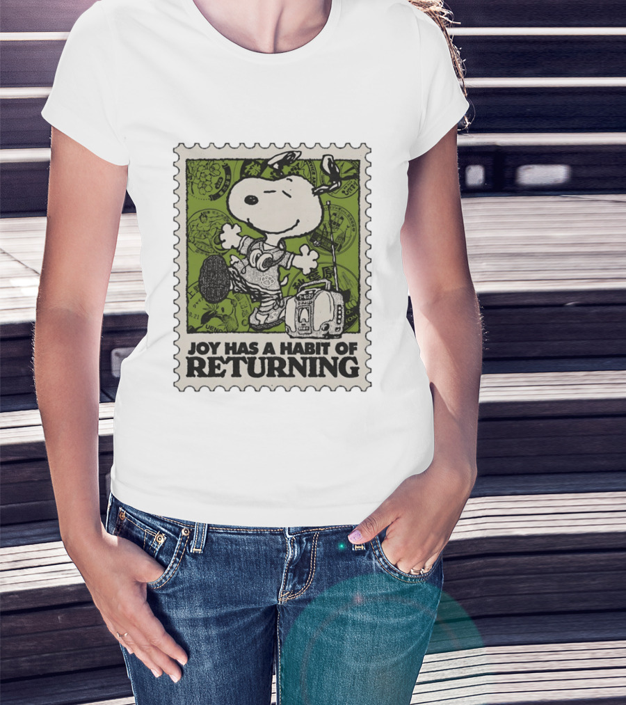 Snoopy Headphones Streetwear Joy Has A Habit Of Returning T-Shirt