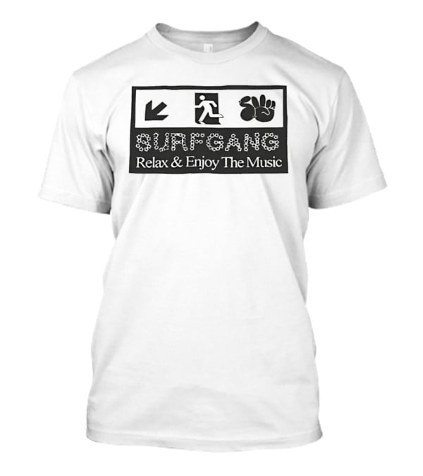 Surf Gang Relax And Enjoy The Music Icon Wave Peace Arrow T-Shirt