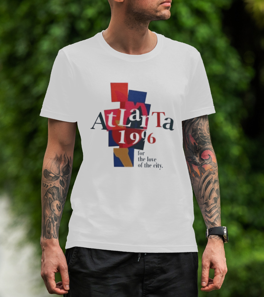 Atlanta 1996 For The Love Of The City Colorful Geometric Shapes T-Shirt