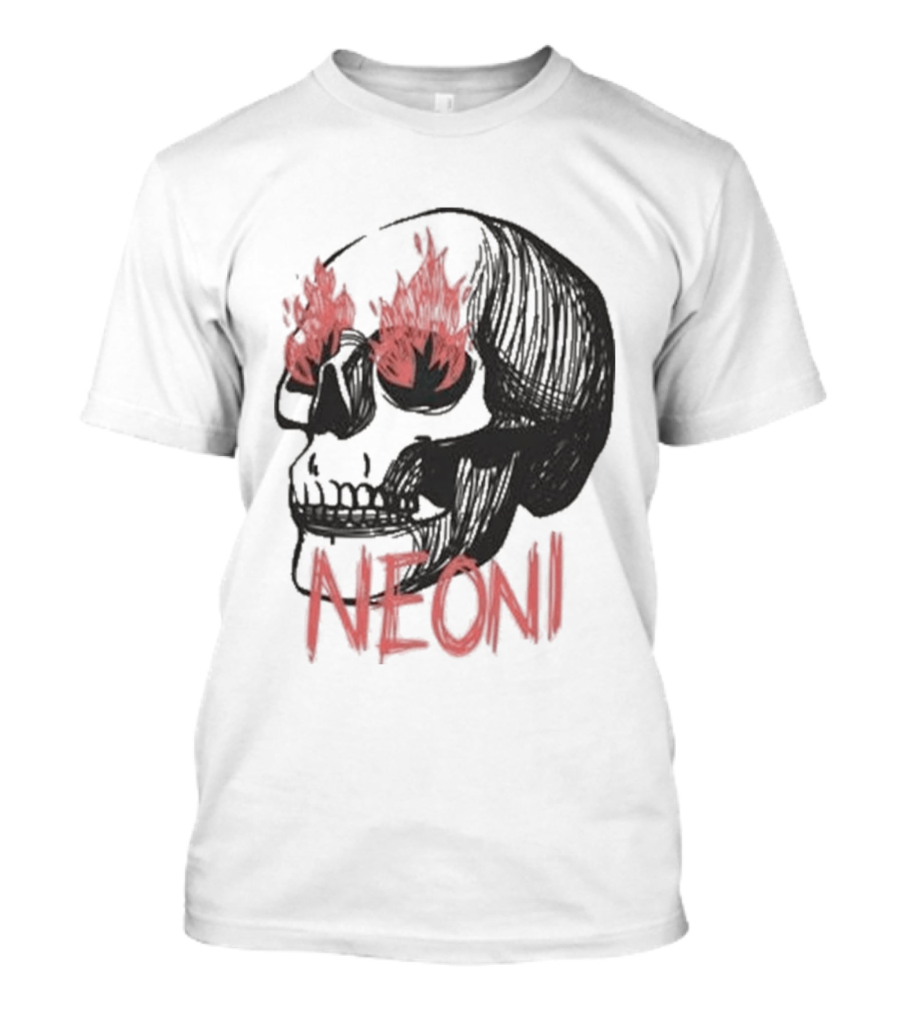 Fire Eyed Skull Neoni T-Shirt