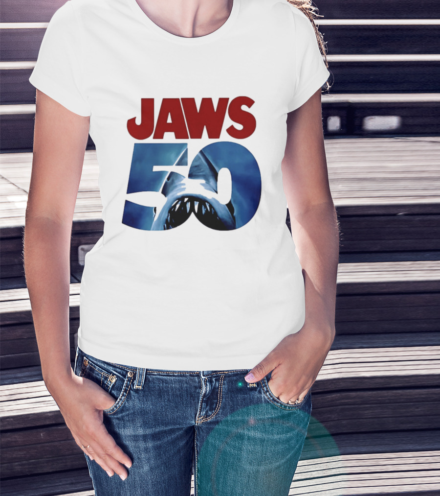 Jaws 50th Anniversary Shark Attack Celebration T-Shirt