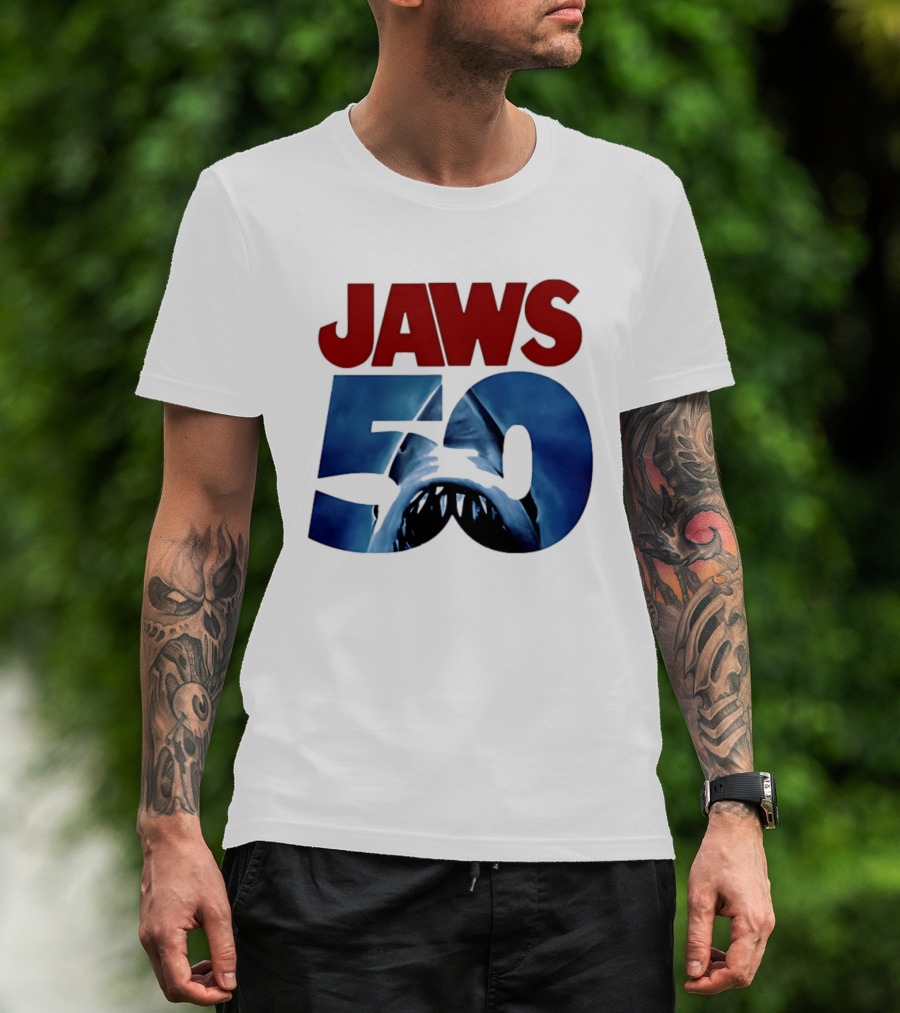 Jaws 50th Anniversary Shark Attack Celebration T-Shirt