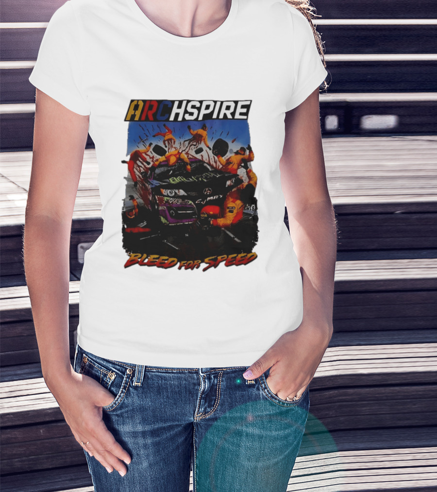 Archspire Bleed For Speed Racing Chaos With Pit Crew Action T-Shirt