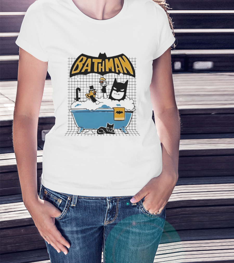 Bathman Super Hero Bathtub Adventure With Bat Towel And Rubber Duck T-Shirt