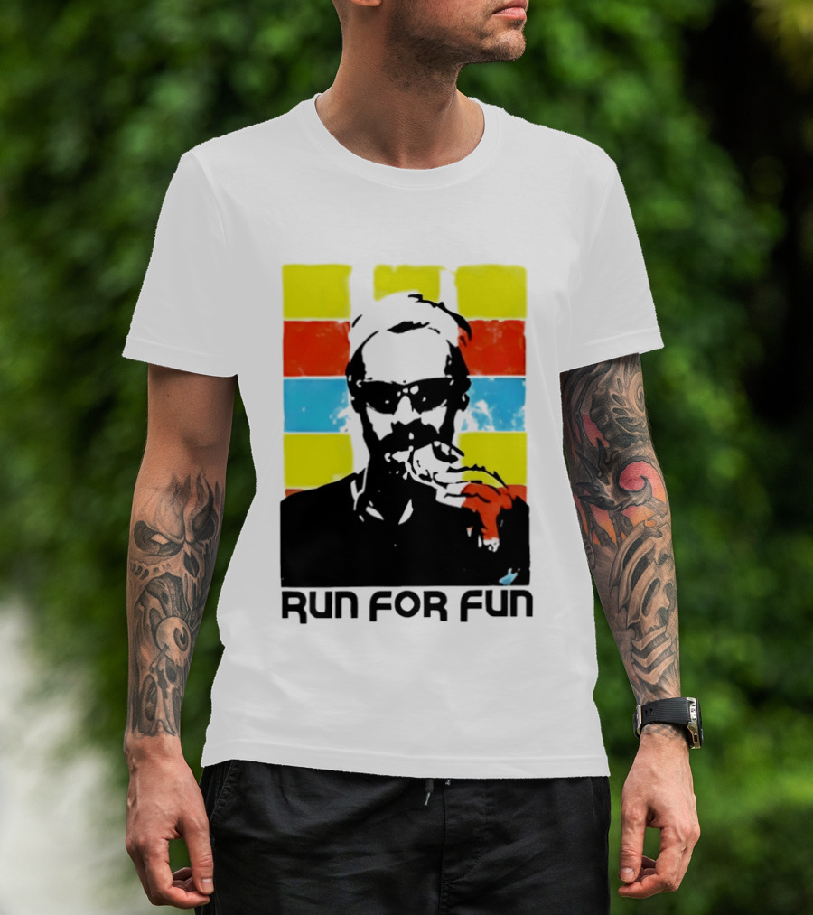 Run For Fun Retro Color Block T-Shirt