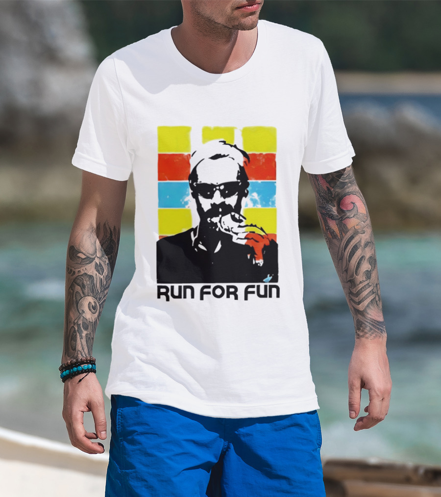 Run For Fun Retro Color Block T-Shirt