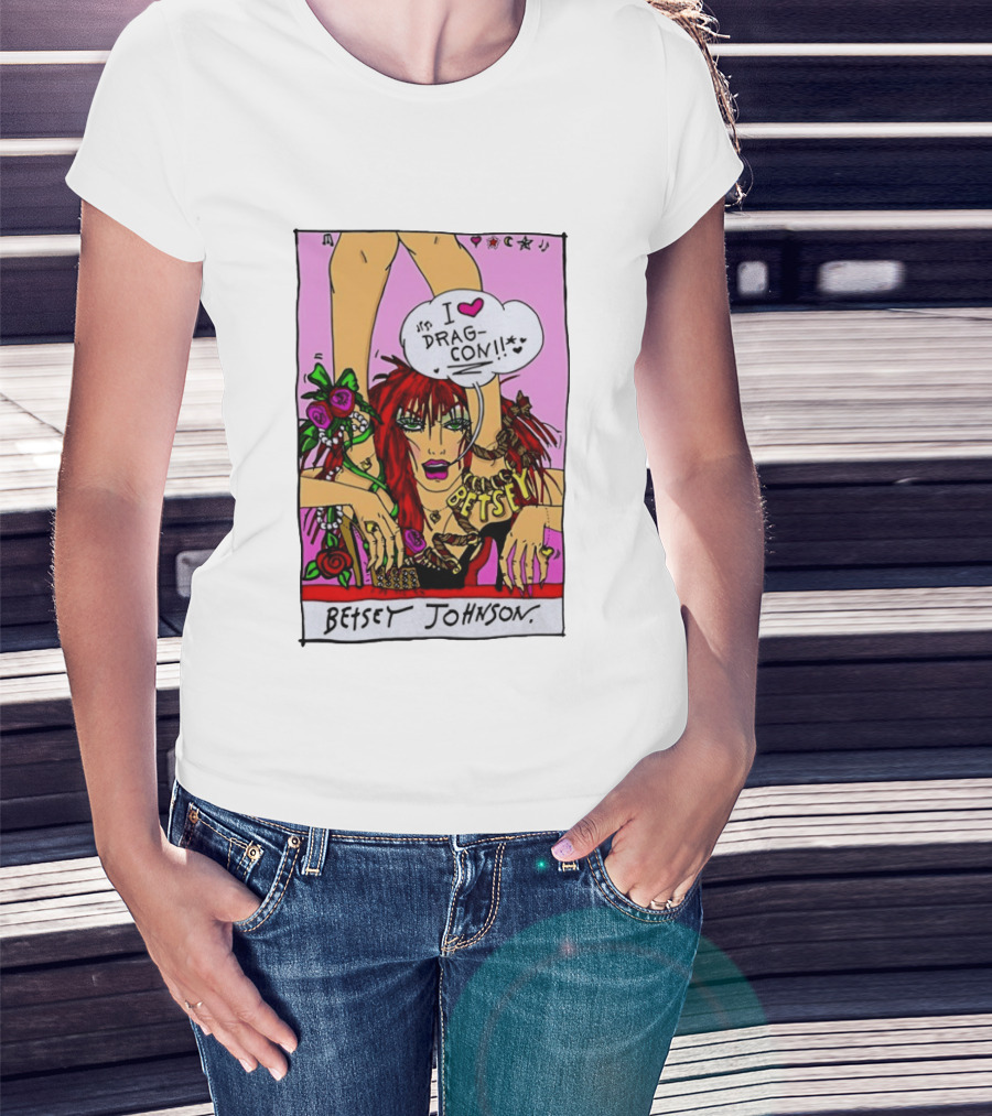 Betsey Johnson I Love DragCon 2026 Retro Fashion T-Shirt