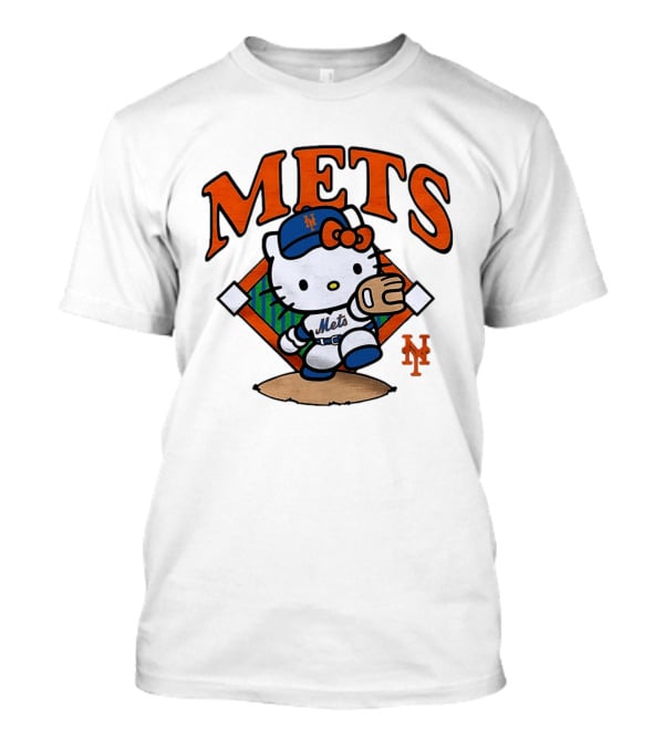 Hello Kitty New York Mets Baseball 2026 MLB Mets Player Outfit T-Shirt