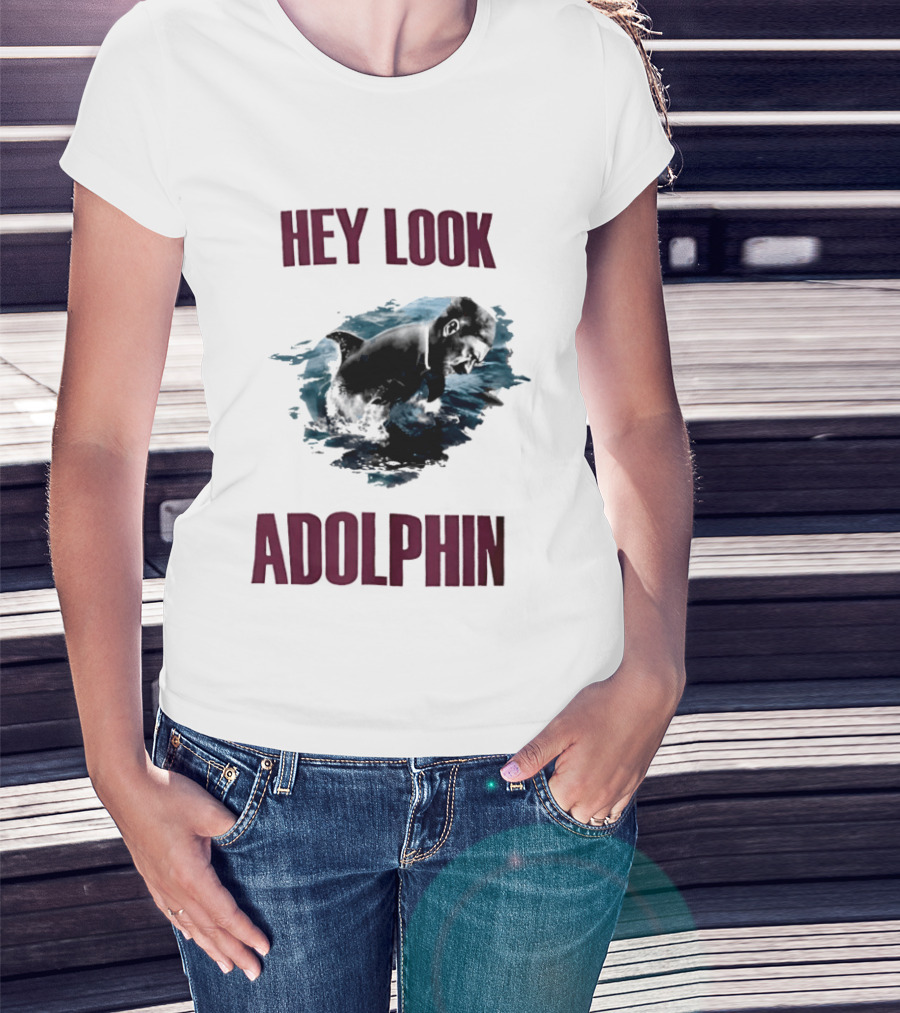 Hey Look Adolphin Clever Visual Wordplay Concept T-Shirt