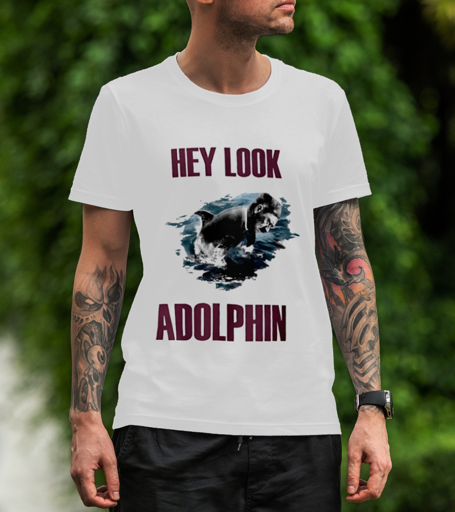 Hey Look Adolphin Clever Visual Wordplay Concept T-Shirt