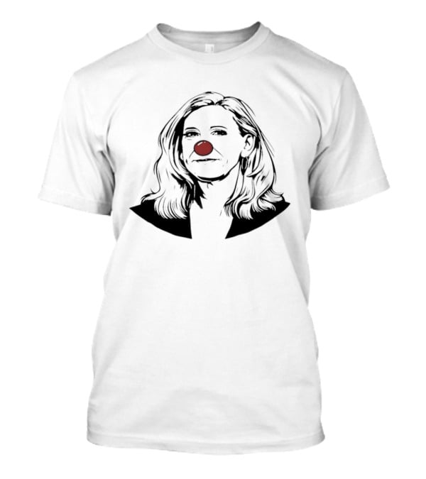 Cathy's A Clown Red Nose Black And White Drawing T-Shirt