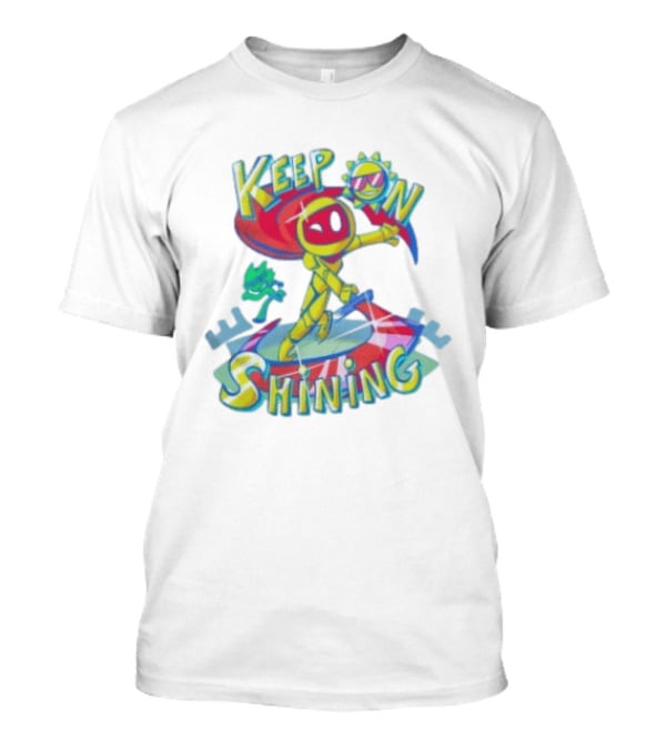 Keep On Shining With Colorful Mascot And Sunglasses Sun T-Shirt