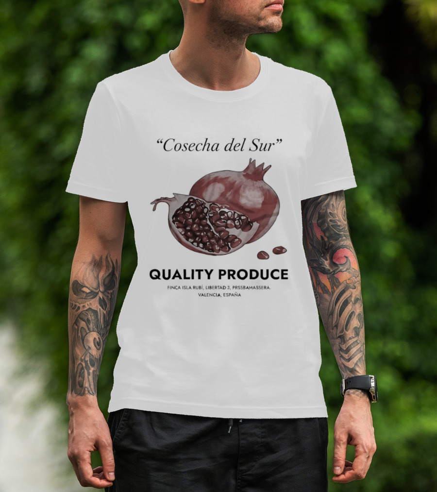 Cosecha Del Sur Quality Produce Pomegranate Valencia Spain T-Shirt