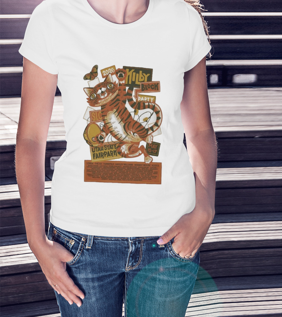 Kilby Block Party 2026 Utah State Fairpark May 15 17 Featuring Lorde Hayley Williams Modest Mouse And More T-Shirt