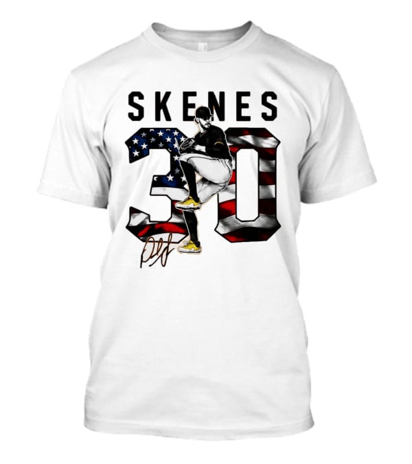 Paul Skenes 30 Stars And Stripes Baseball Pitcher T-Shirt