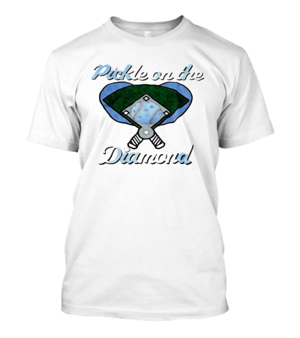 Pickle On The Diamond Baseball Field With Bats And Ball T-Shirt