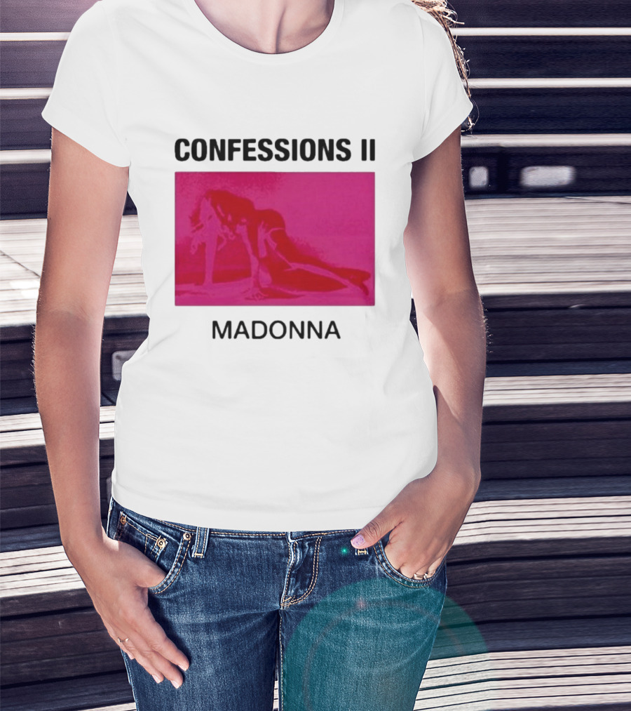 Madonna Confessions II Neon Pink Crawling Pose T-Shirt