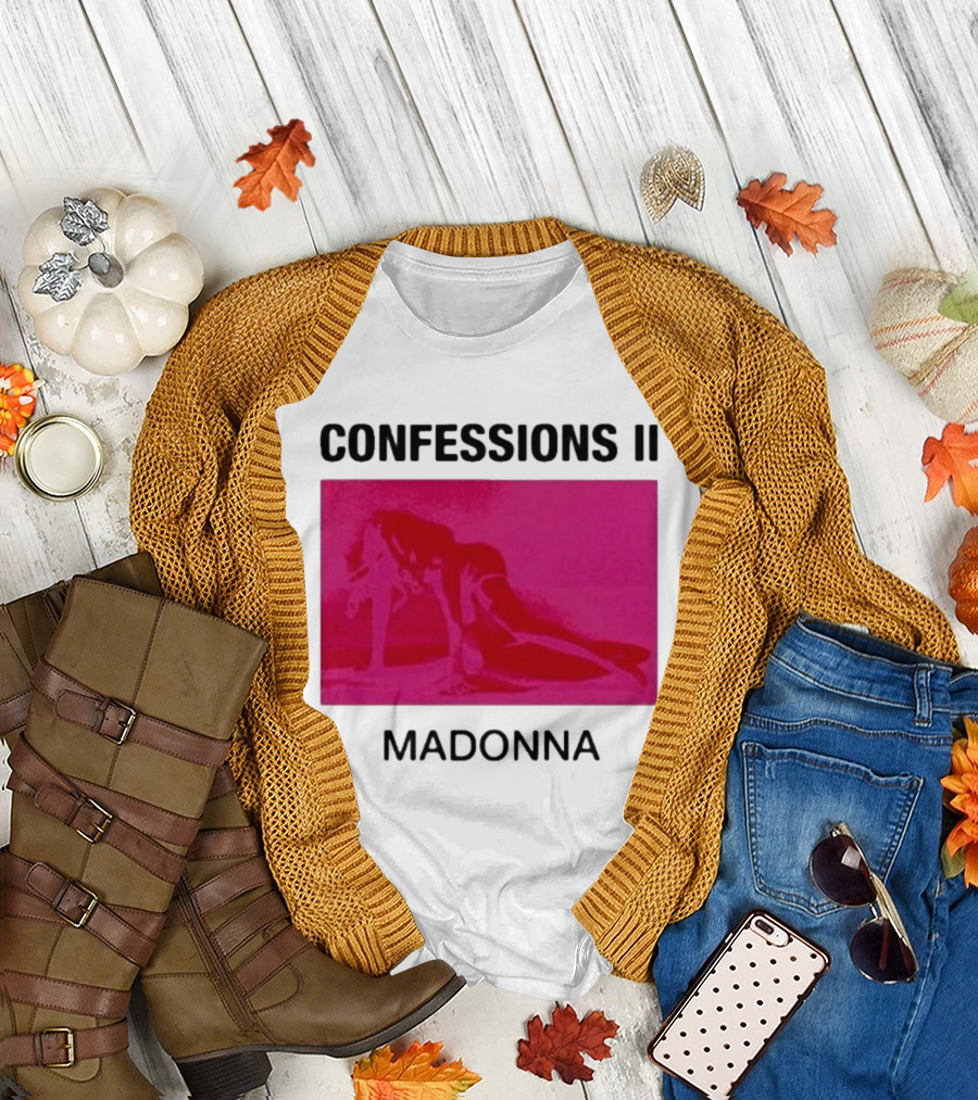 Madonna Confessions II Neon Pink Crawling Pose T-Shirt