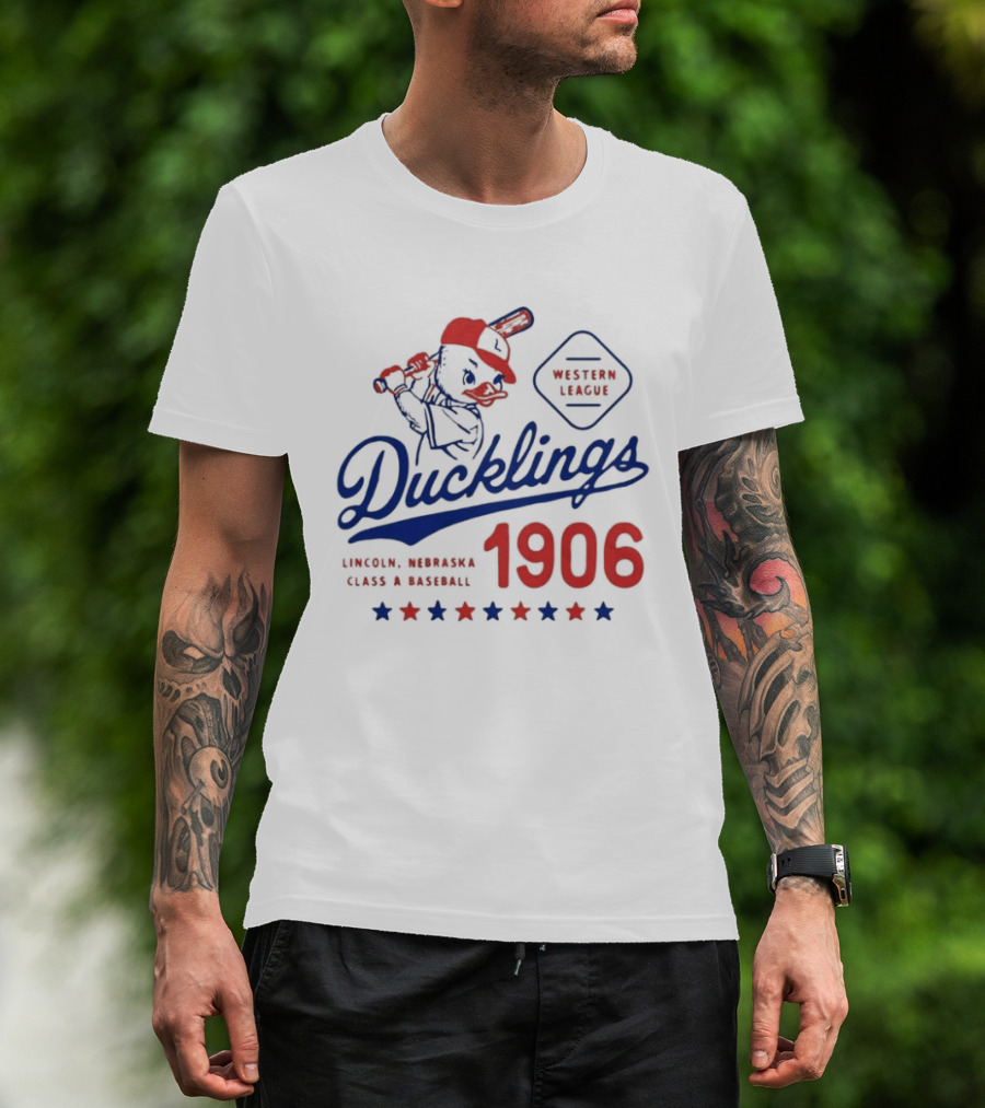 Ducklings Lincoln Nebraska Western League Baseball 1906 T-Shirt
