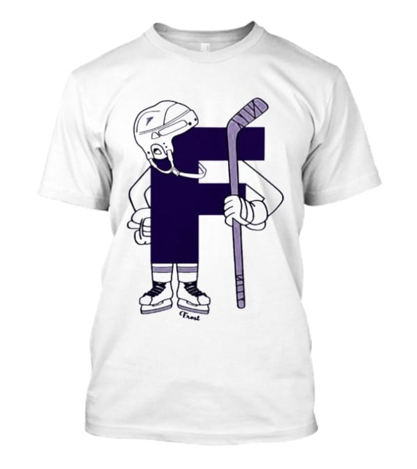 Minnesota Frost Hockey Character With Stick And Helmet T-Shirt
