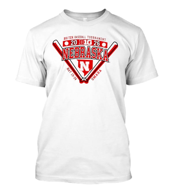 Big Ten Baseball Tournament 2026 Nebraska Cornhuskers May 20 24 Omaha T-Shirt