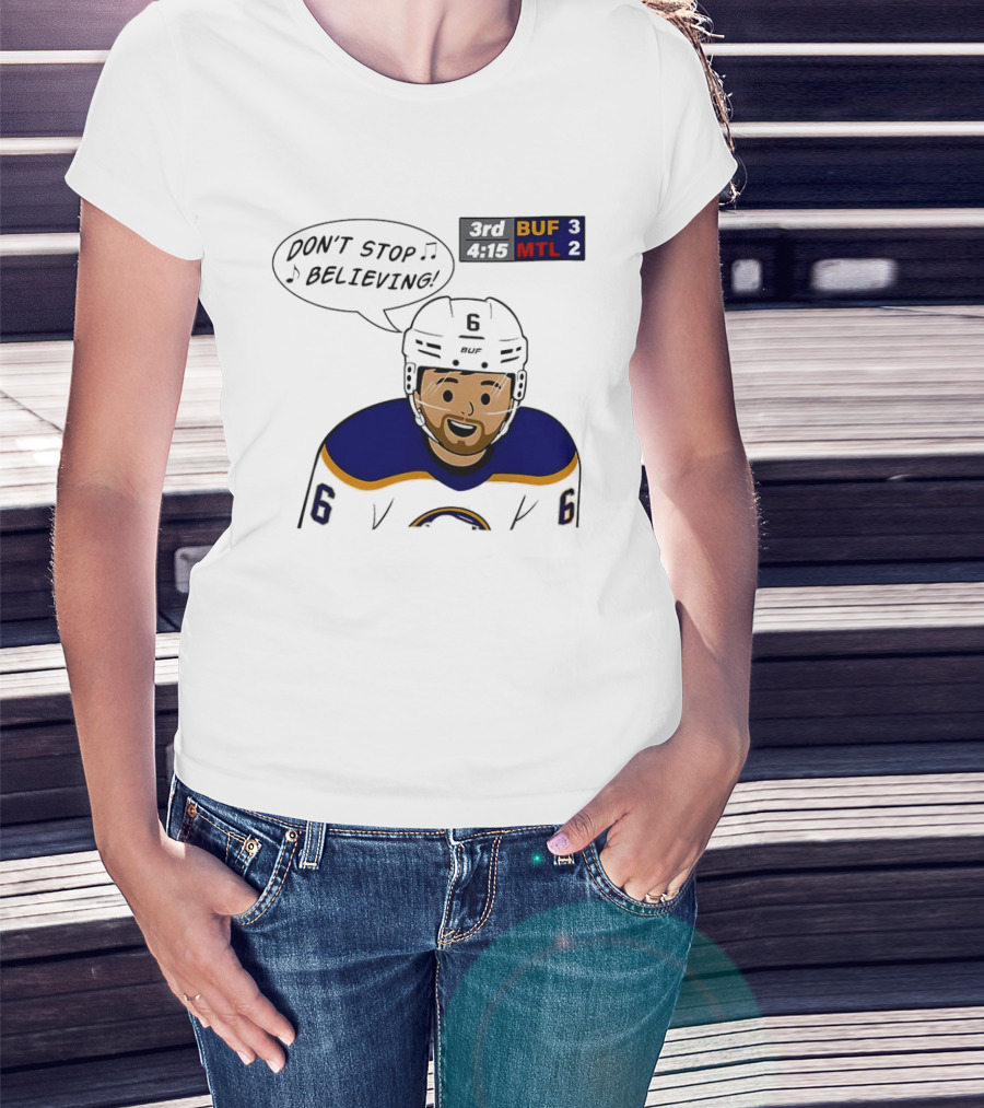 Zach Benson Don't Stop Believin Buffalo Sabres 3 MTL 2 Hockey T-Shirt