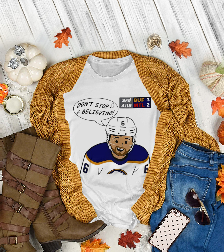 Zach Benson Don't Stop Believin Buffalo Sabres 3 MTL 2 Hockey T-Shirt