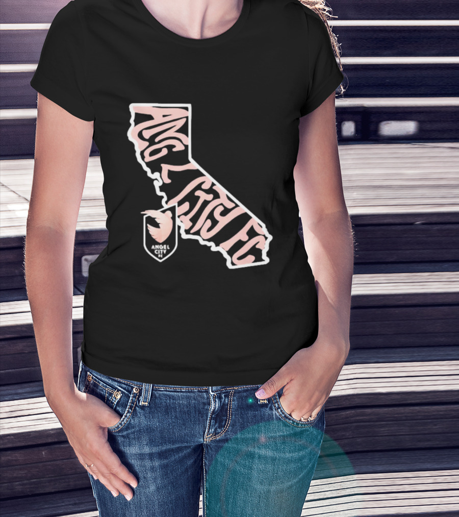 Angel City FC Groovy California Map T-Shirt
