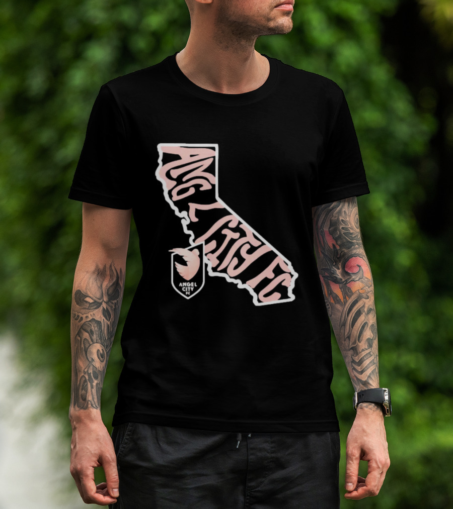 Angel City FC Groovy California Map T-Shirt