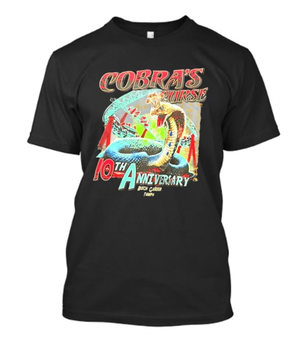 Cobra's Curse 10th Anniversary Busch Gardens Tampa Roller Celebration T-Shirt