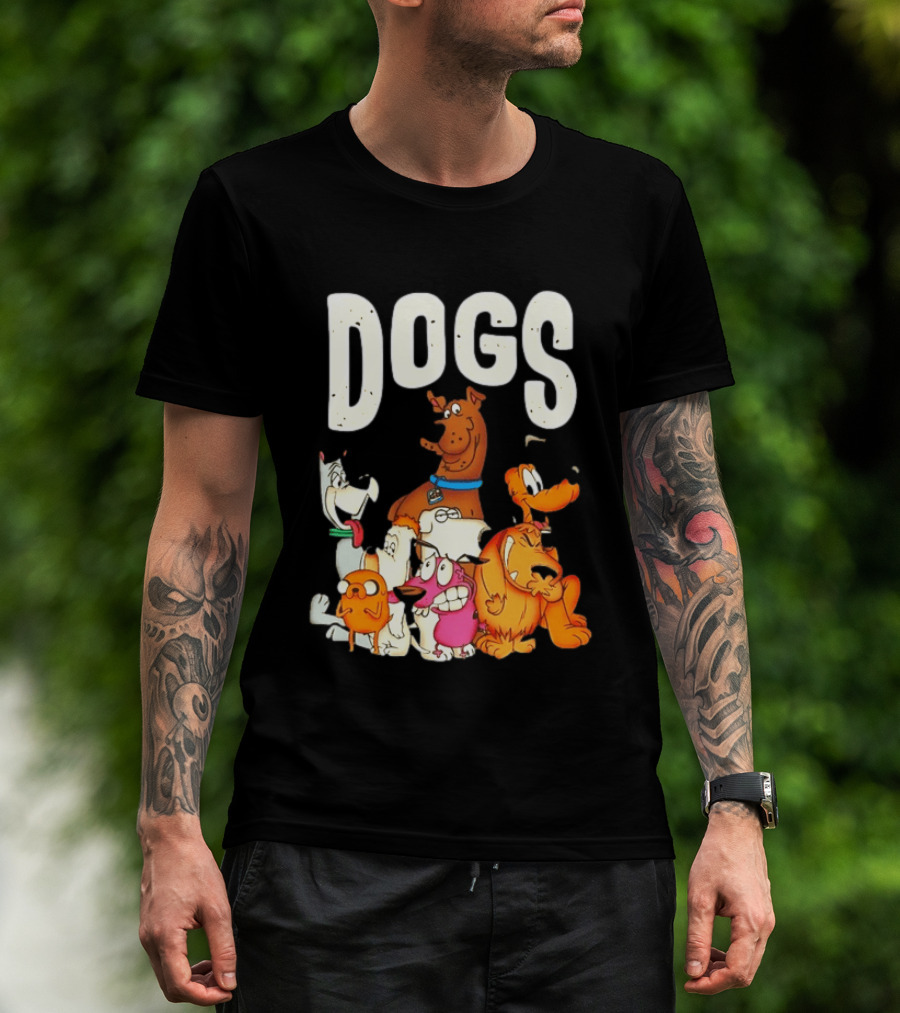 DOGS Astro Scooby Doo Jake Droopy Brian Griffin Courage Pluto Muttley T-Shirt