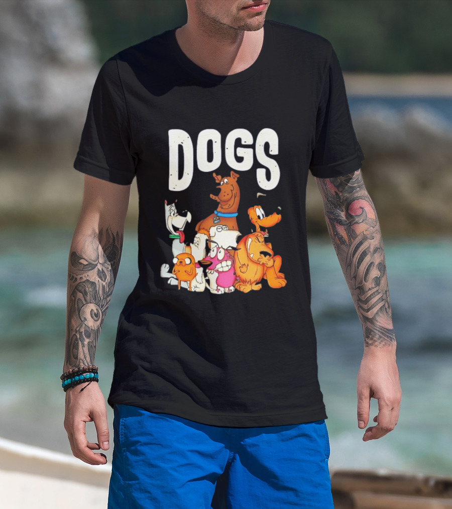 DOGS Astro Scooby Doo Jake Droopy Brian Griffin Courage Pluto Muttley T-Shirt