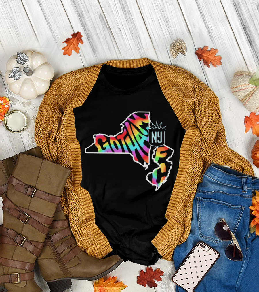 Gotham FC Pride Groovy New York New Jersey T-Shirt