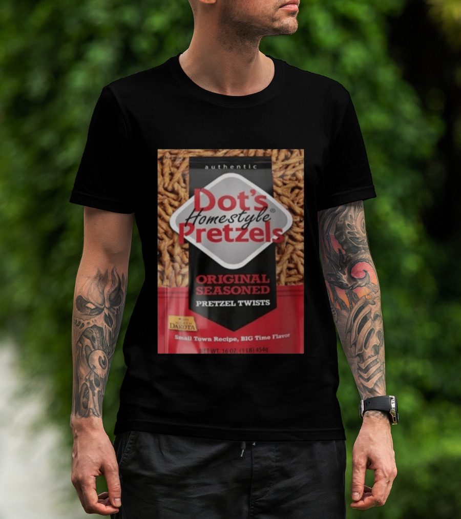 Dot's Homestyle Pretzels Original Seasoned Snack Twist Authentic North Dakota Flavor T-Shirt