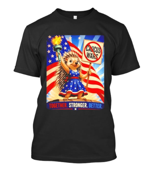 Hedgehog Liberty No Caucus Wars Together Stronger Better T-Shirt