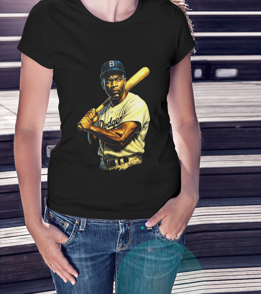 Jackie Robinson Brooklyn Dodgers Baseball Legend T-Shirt