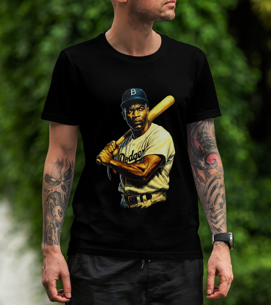 Jackie Robinson Brooklyn Dodgers Baseball Legend T-Shirt
