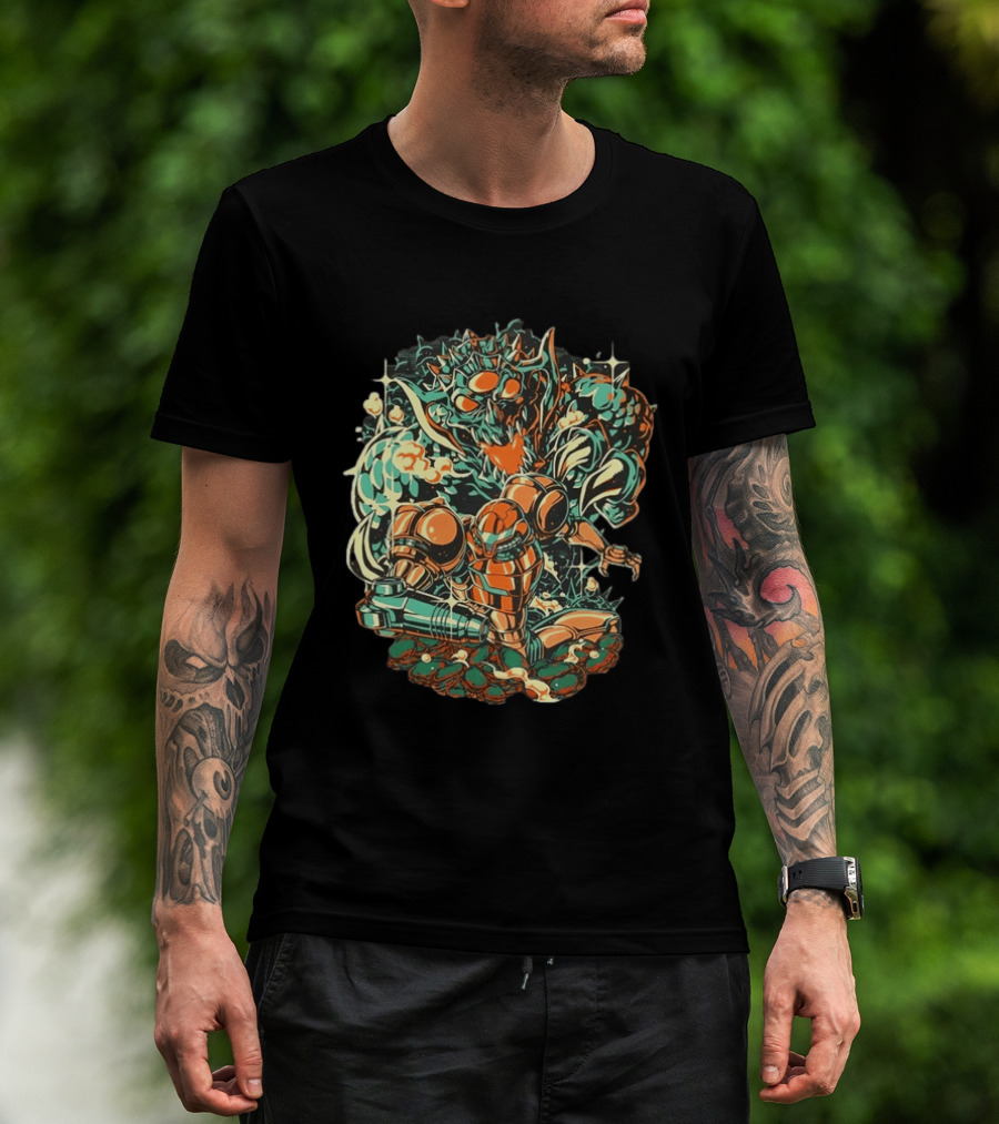 Metroid Samus Aran Kraid Catastrophic Day Retro Gaming T-Shirt