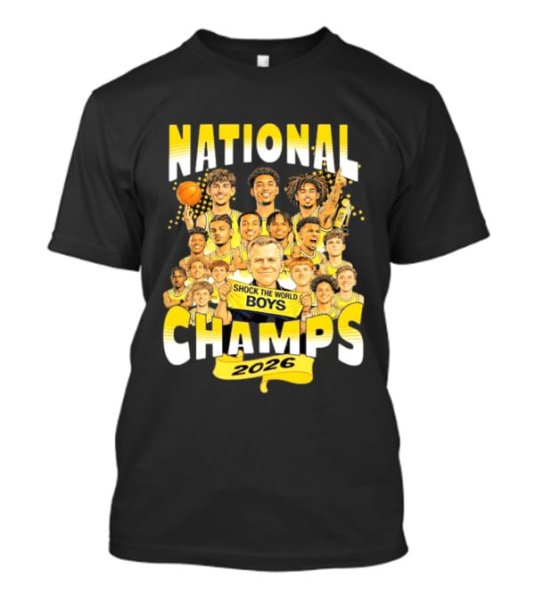 Michigan Wolverines National Champs 2026 Shock The World Boys T-Shirt