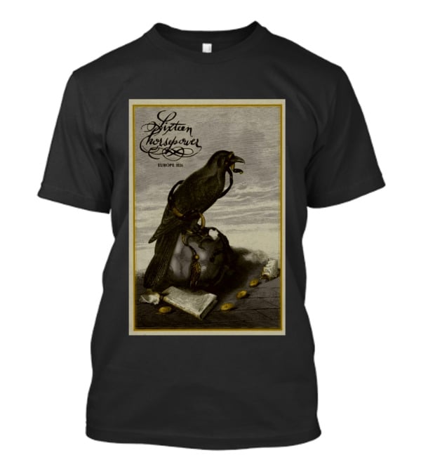 Sixteen Horsepower Europe 2026 Tour Art With Raven And Script T-Shirt